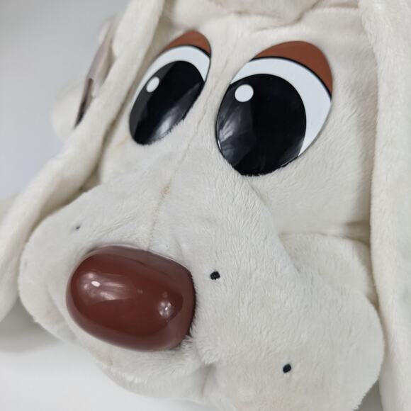 2007 Large Pound Puppy Puppies 01300 Autographed Bowling White Red Collar Plush - Picture 13 of 16